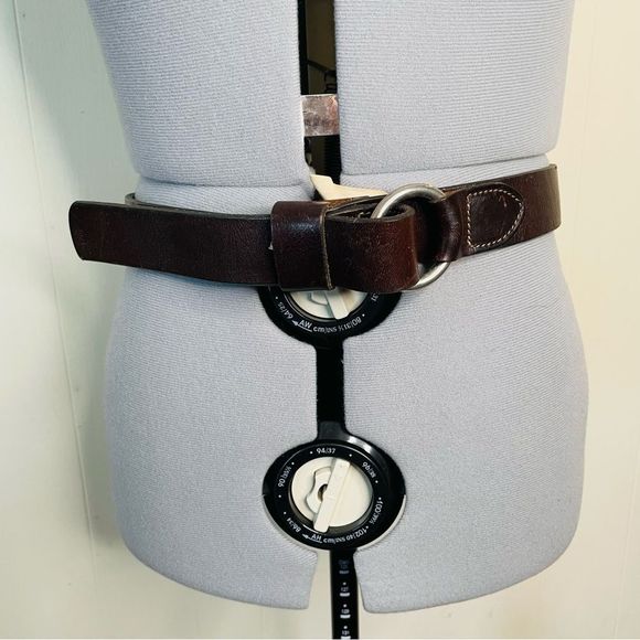 Vintage Abercrombie & Fitch Brown Leather Equestrian Belt - Picture 1 of 4
